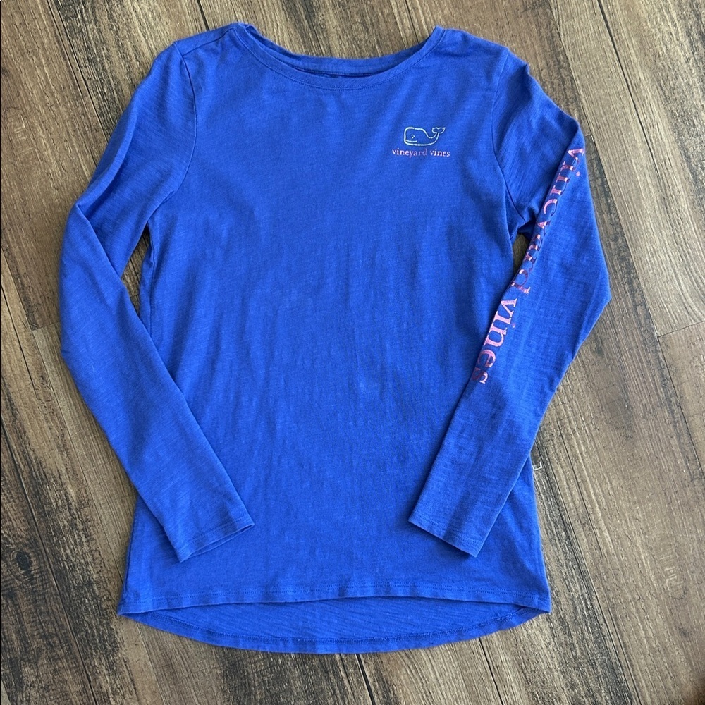 Vineyard Vines Kids Royal Blue Long Sleeve Tee